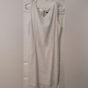 Tahari white lace dress size 12